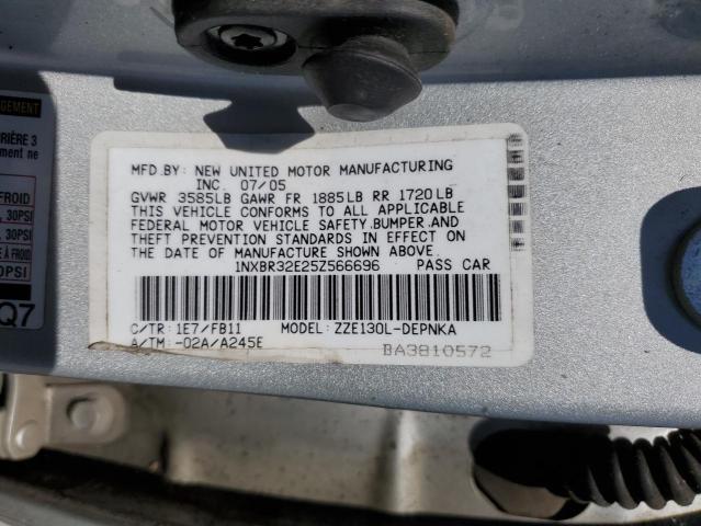Photo 10 from auction – 2005 TOYOTA COROLLA CE with VIN 1NXBR32E25Z566696