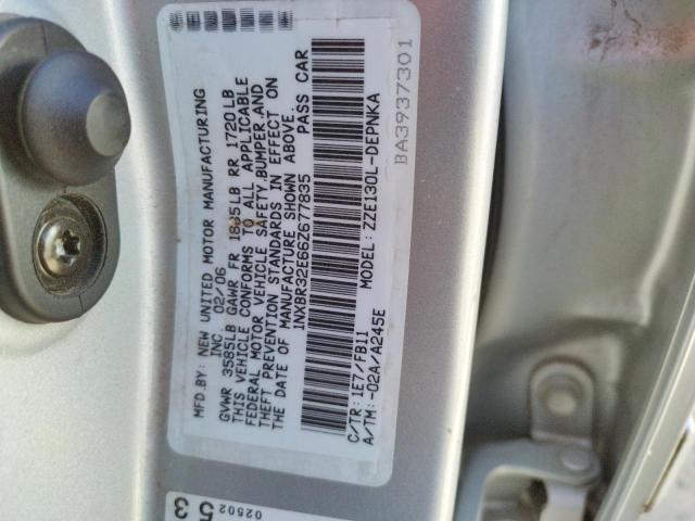 Photo 10 from auction – 2006 TOYOTA COROLLA CE with VIN 1NXBR32E66Z677835