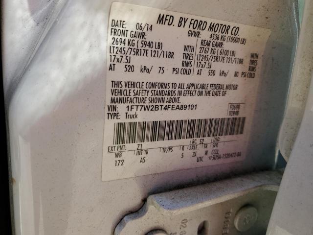 Photo 10 from auction – 2015 FORD F250 SUPER with VIN 1FT7W2BT4FEA89101