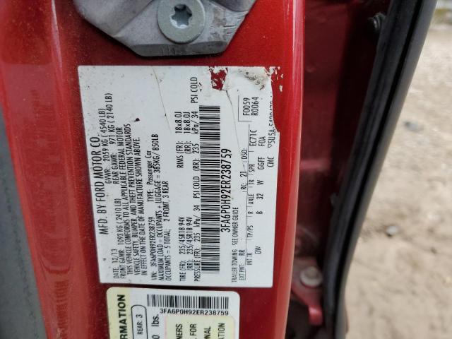 Photo 10 from auction – 2014 FORD FUSION SE with VIN 3FA6P0H92ER238759