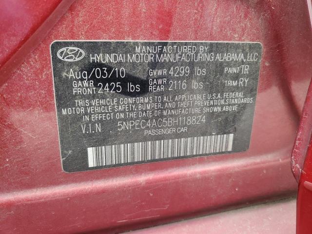Photo 10 from auction – 2011 HYUNDAI SONATA SE with VIN 5NPEC4AC5BH118824