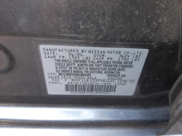 Photo 10 from auction – 2021 NISSAN VERSA SV with VIN 3N1CN8EVXML894425