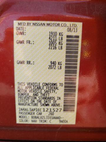 Photo 10 from auction – 2014 NISSAN ALTIMA 2.5 with VIN 1N4AL3AP1EC121527