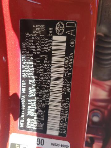 Photo 10 from auction – 2016 TOYOTA COROLLA L with VIN 2T1BURHE9GC609721