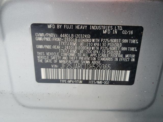 Photo 10 from auction – 2016 SUBARU FORESTER 2 with VIN JF2SJARC1GH529365