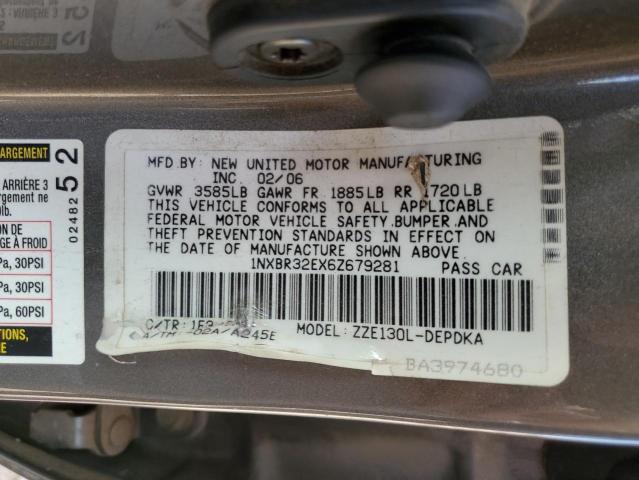 Photo 10 from auction – 2006 TOYOTA COROLLA CE with VIN 1NXBR32EX6Z679281