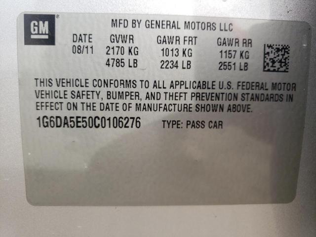 Photo 10 from auction – 2012 CADILLAC CTS with VIN 1G6DA5E50C0106276