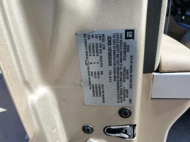 Photo 10 from auction – 2008 CHEVROLET EQUINOX LS with VIN 2CNDL13F386024340
