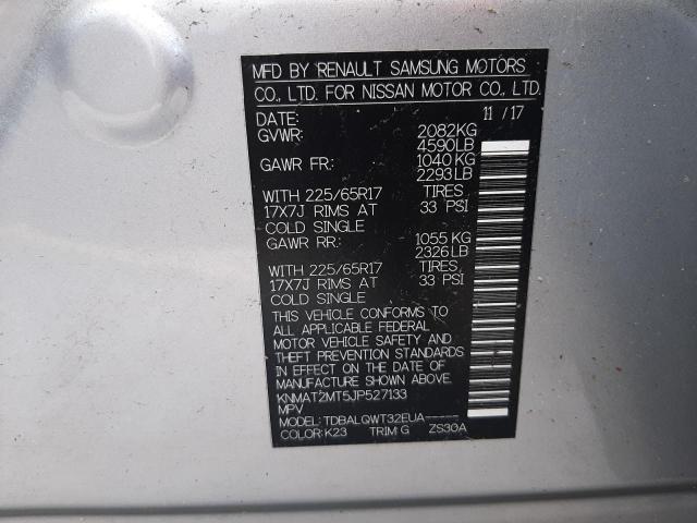 Photo 10 from auction – 2018 NISSAN ROGUE S with VIN KNMAT2MT5JP527133
