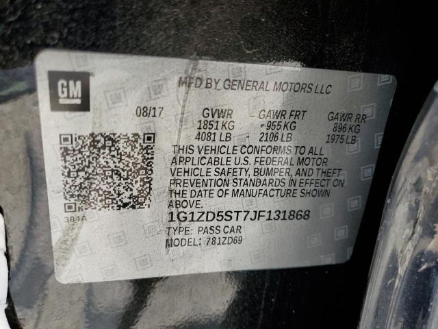 Photo 10 from auction – 2018 CHEVROLET MALIBU LT with VIN 1G1ZD5ST7JF131868