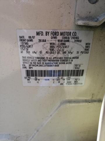 Photo 10 from auction – 2007 FORD EDGE with VIN 2FMDK36C37BB61445