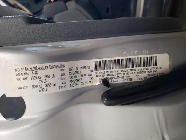 Photo 10 from auction – 2006 JEEP COMMANDER with VIN 1J8HG48K96C264409