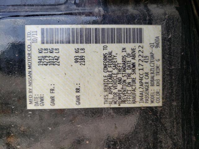 Photo 10 from auction – 2012 NISSAN ALTIMA BAS with VIN 1N4AL2AP4CC172222