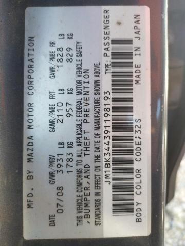 Photo 10 from auction – 2009 MAZDA 3 S with VIN JM1BK344391198193