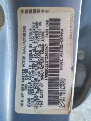 Photo 10 from auction – 1996 TOYOTA COROLLA DX with VIN 1NXBB02E5TZ362247