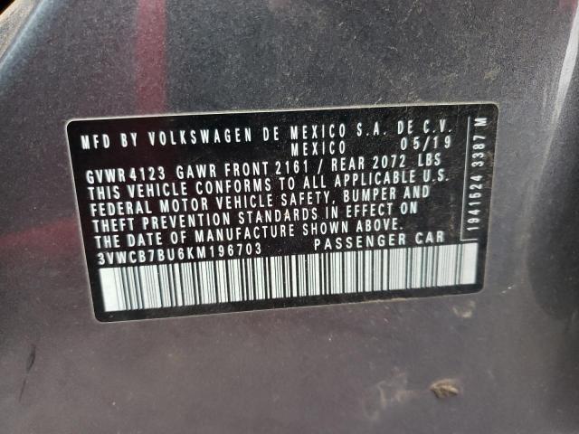 Photo 10 from auction – 2019 VOLKSWAGEN JETTA S with VIN 3VWCB7BU6KM196703