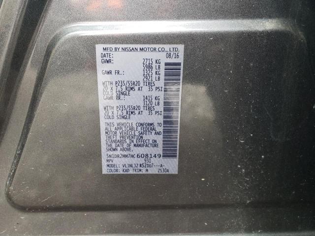 Photo 10 from auction – 2017 NISSAN PATHFINDER with VIN 5N1DR2MM7HC608149