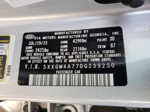 Photo 10 from auction – 2013 KIA OPTIMA LX with VIN 5XXGM4A77DG239250