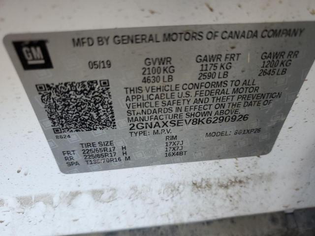 Photo 10 from auction – 2019 CHEVROLET EQUINOX LS with VIN 2GNAXSEV8K6290926