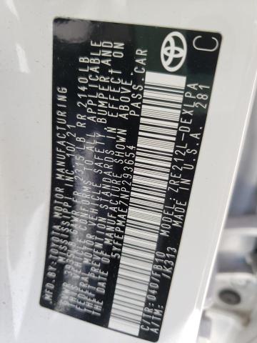 Photo 10 from auction – 2022 TOYOTA COROLLA LE with VIN 5YFEPMAE7NP293654
