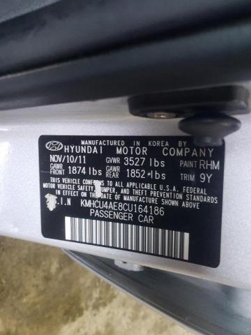 Photo 10 from auction – 2012 HYUNDAI ACCENT GLS with VIN KMHCU4AE8CU164186