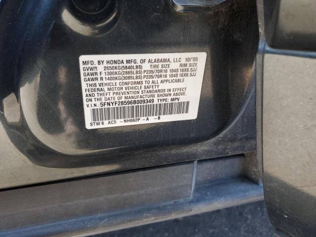 Photo 10 from auction – 2006 HONDA PILOT EX with VIN 5FNYF28596B009349