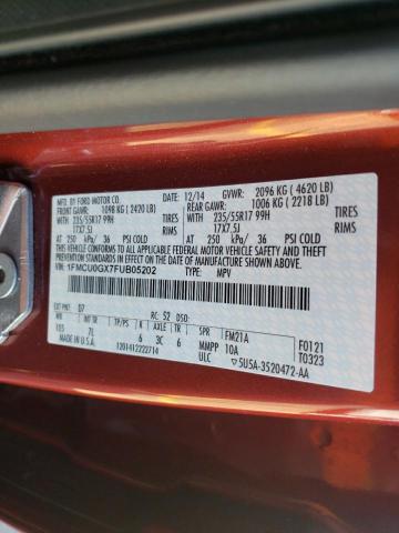 Photo 10 from auction – 2015 FORD ESCAPE SE with VIN 1FMCU0GX7FUB05202