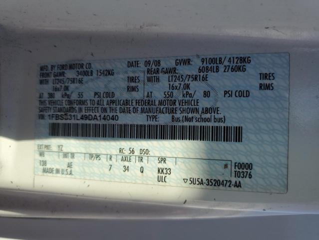 Photo 10 from auction – 2009 FORD ECONOLINE with VIN 1FBSS31L49DA14040
