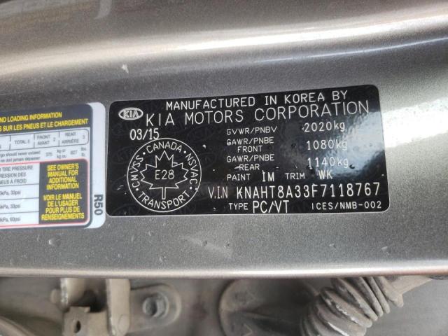Photo 10 from auction – 2015 KIA RONDO with VIN KNAHT8A33F7118767