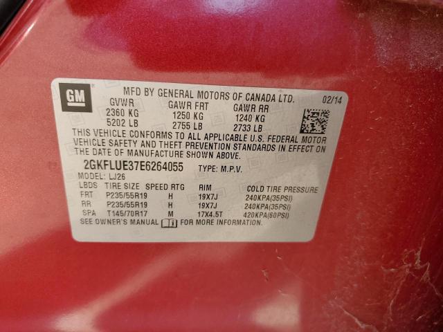 Photo 10 from auction – 2014 GMC TERRAIN DE with VIN 2GKFLUE37E6264055