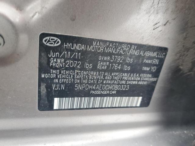 Photo 10 from auction – 2012 HYUNDAI ELANTRA GL with VIN 5NPDH4AE0CH080323