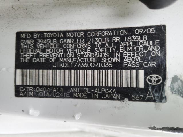 Photo 10 from auction – 2006 SCION TC with VIN JTKDE177360091035