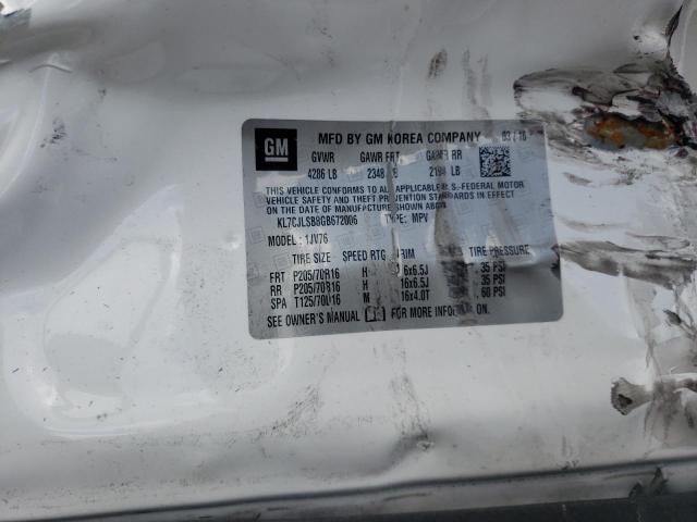 Photo 10 from auction – 2016 CHEVROLET TRAX 1LT with VIN KL7CJLSB8GB672006