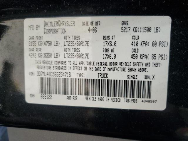 Photo 10 from auction – 2006 DODGE RAM 3500 S with VIN 3D7ML48C56G254716