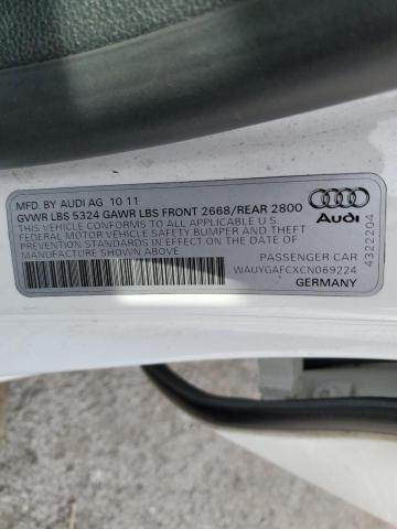 Photo 10 from auction – 2012 AUDI A7 PREMIUM with VIN WAUYGAFCXCN069224