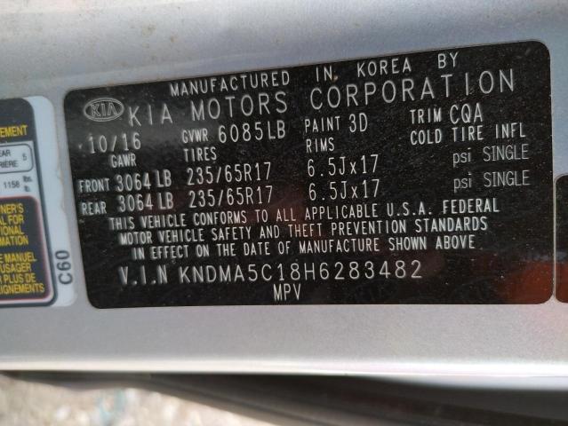 Photo 10 from auction – 2017 KIA SEDONA L with VIN KNDMA5C18H6283482