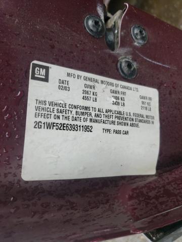 Photo 10 from auction – 2003 CHEVROLET IMPALA with VIN 2G1WF52E639311952
