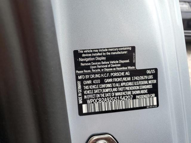 Photo 10 from auction – 2016 PORSCHE 911 CARRER with VIN WP0CB2A92GS154207