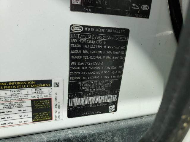 Photo 10 from auction – 2019 LAND ROVER DISCOVERY with VIN SALRG2RV7K2400618