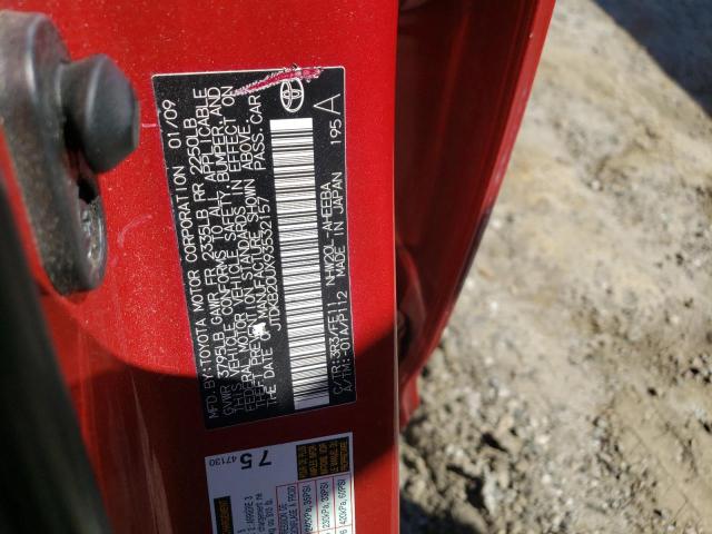 Photo 10 from auction – 2009 TOYOTA PRIUS with VIN JTDKB20UX93532157