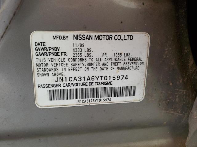 Photo 10 from auction – 2000 NISSAN MAXIMA GLE with VIN JN1CA31A6YT015974