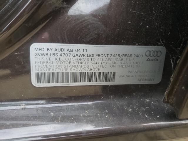 Photo 10 from auction – 2011 AUDI A4 PREMIUM with VIN WAUAFAFL1BN052105