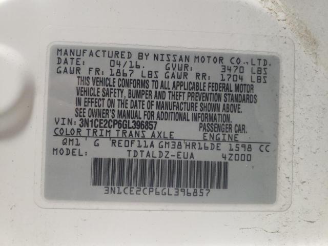 Photo 10 from auction – 2016 NISSAN VERSA NOTE with VIN 3N1CE2CP6GL396857