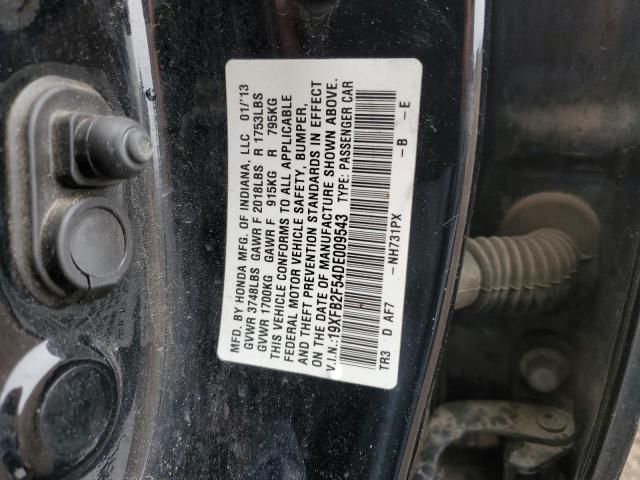 Photo 10 from auction – 2013 HONDA CIVIC LX with VIN 19XFB2F54DE009543