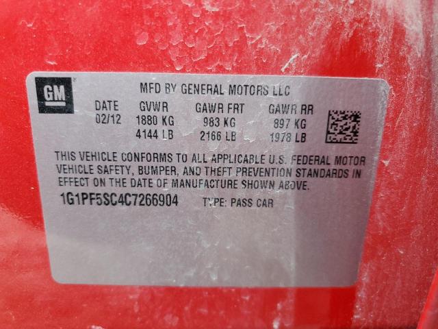 Photo 10 from auction – 2012 CHEVROLET CRUZE LT with VIN 1G1PF5SC4C7266904