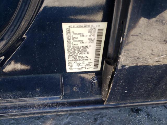 Photo 10 from auction – 2005 NISSAN QUEST S with VIN 5N1BV28U25N104671