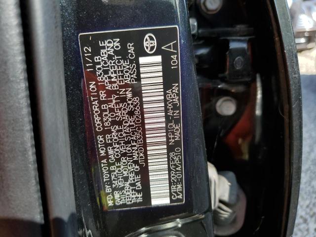 Photo 10 from auction – 2012 TOYOTA PRIUS C with VIN JTDKDTB35C1028638