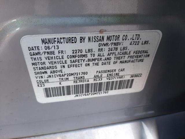Photo 10 from auction – 2013 INFINITI G37 BASE with VIN JN1CV6AP2DM721760