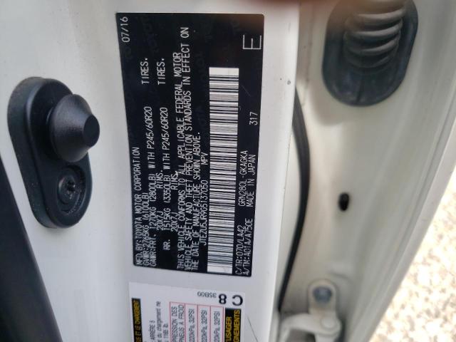Photo 10 from auction – 2016 TOYOTA 4RUNNER SR with VIN JTEZU5JR9G5137050