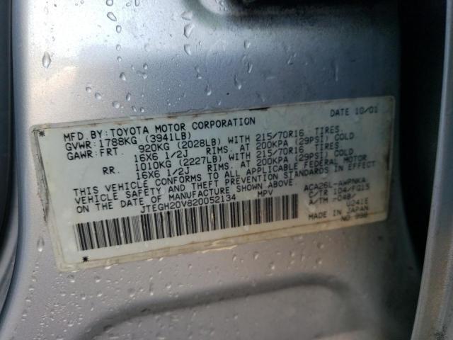 Photo 10 from auction – 2002 TOYOTA RAV4 with VIN JTEGH20V820052134